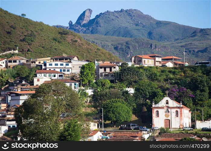 brazilian houses on a hills of Ouro Preto Brazil