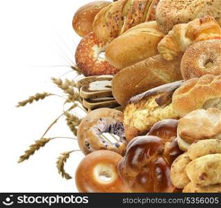 Bread Assortment Isolated On White