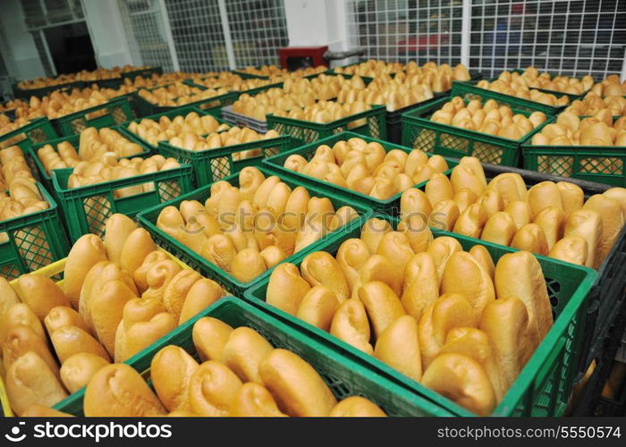 bread bakery food factory production with fresh products