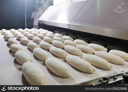 bread bakery food factory production with fresh products