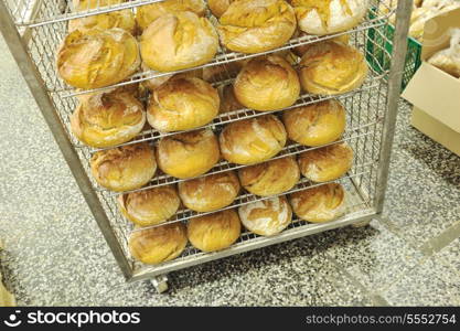 bread bakery food factory production with fresh products