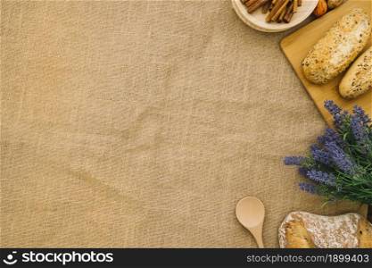 bread decoration cloth with space left. Resolution and high quality beautiful photo. bread decoration cloth with space left. High quality beautiful photo concept