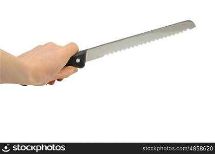 Bread knife with hand