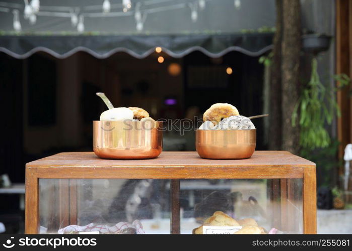 Bread on wood outdoor