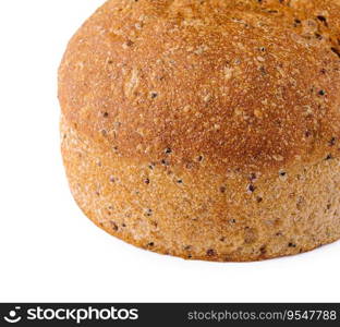 Bread round shape isolated on white background