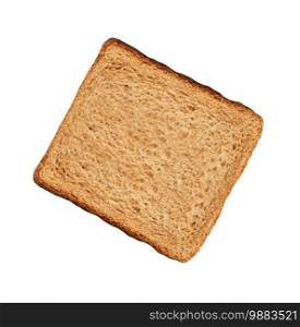 Bread slice isolated on white background. Bread slice
