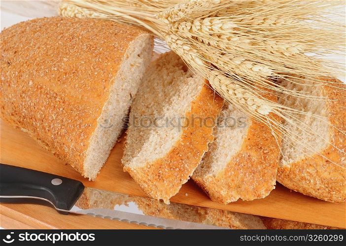 Bread slices. Isolated