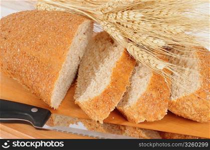 Bread slices. Isolated