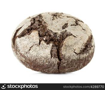 bread the Rye isolated on white background