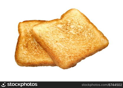 Bread: Toast isolated a on white background