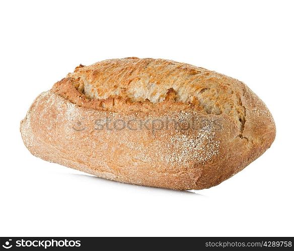 bread with bran isolated on a white background