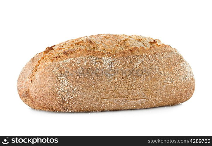 bread with bran isolated on a white background