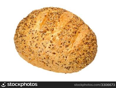 bread with sesame seeds and flax