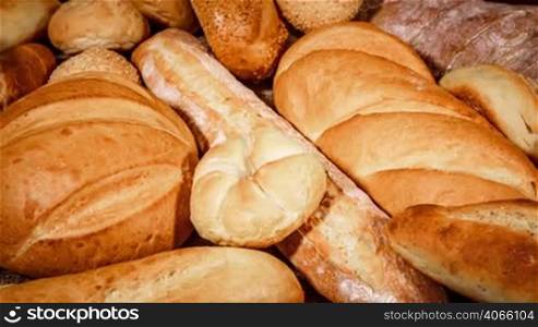 Breads and baked goods close-up 4K ULTRA HD