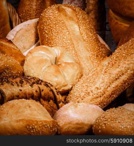 Breads and baked goods close-up