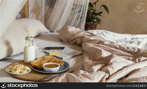 breakfast bed high angle