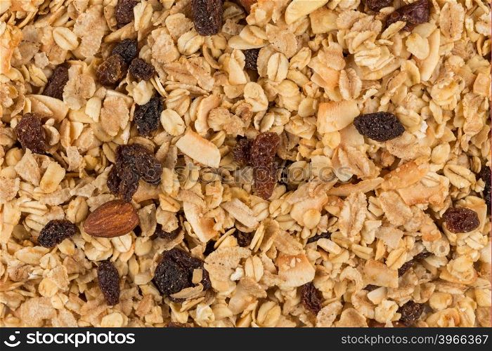 breakfast cereals background texture close up shot