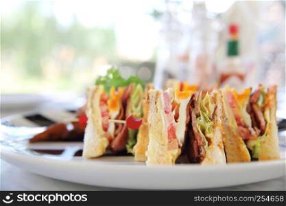 breakfast Club sandwich with chips