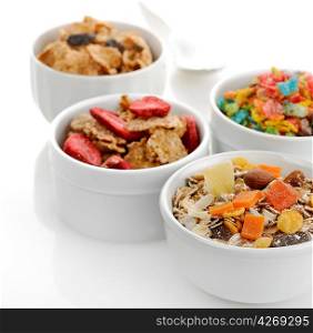 Breakfast Collection : Muesli And Flakes With Fruits And Nuts