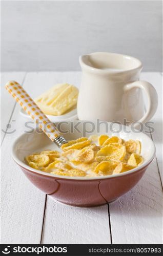 Breakfast corn flakes