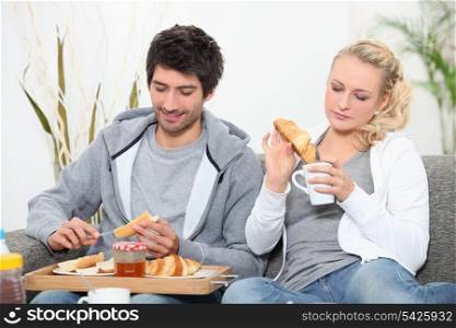 Breakfast in couple
