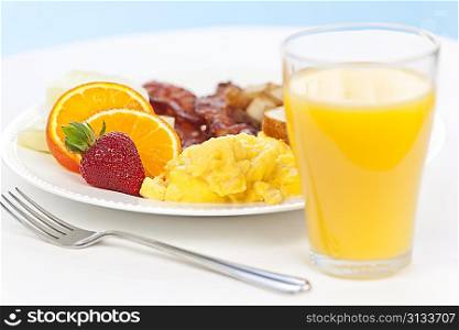 Breakfast plate with fork