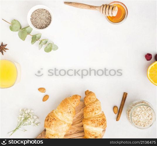 breakfast with croissant