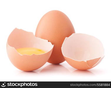 Breaking egg isolated on white background cutout