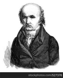Breguet watchmaker, who died in 1823, vintage engraved illustration. Magasin Pittoresque 1847.
