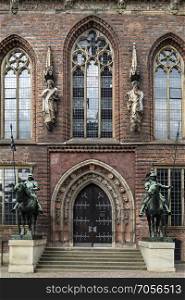 Bremen City Hall - Germany. The seat of the President of the Senate and Mayor of the Free Hanseatic City of Bremen. One of the most important examples of Brick Gothic architecture in Europe. It is UNESCO World Heritage Site.