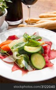 bresaola with vegetables