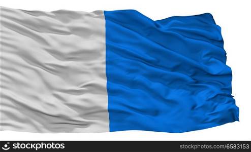 Brescia City Flag, Country Italy, Isolated On White Background. Brescia City Flag, Italy, Isolated On White Background