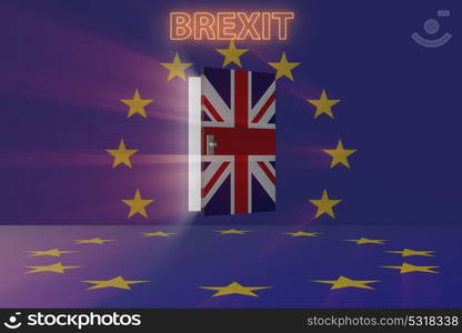 Brexit concept - UK leaving UE - 3d rendering