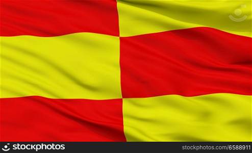 Briceni City Flag, Country Moldova, Closeup View. Briceni City Flag, Moldova, Closeup View