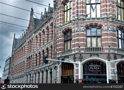 Brick building exterior in Amsterdam, Holland