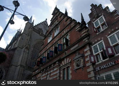 Brick building exterior in Amsterdam, Holland