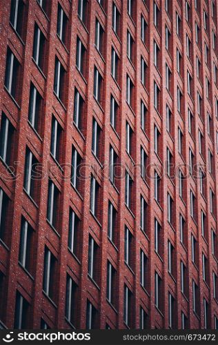Brick building window cascade, Netherlands