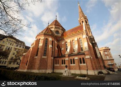 Brick church in Budapest, Hungary