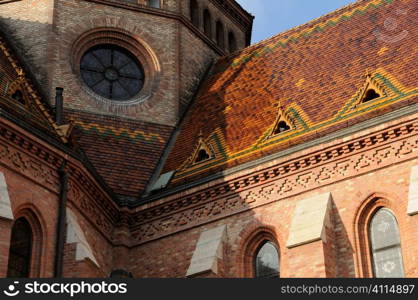 Brick church in Budapest, Hungary