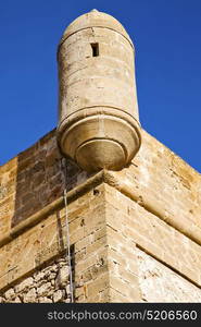 brick in old construction africa morocco and the tower near sky