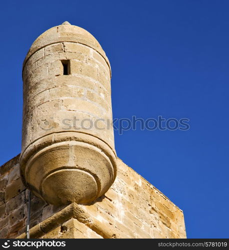 brick in old construction africa morocco and the tower near sky