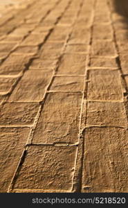 brick in the legnano street lombardy italy varese abstract pavement of a curch and marble