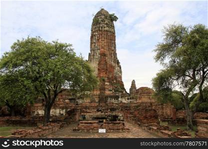 Brick stupa in Ayutthaya, Thailand