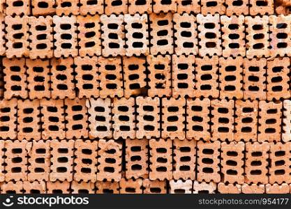 Brick texture background for interior exterior decoration and industrial construction design.