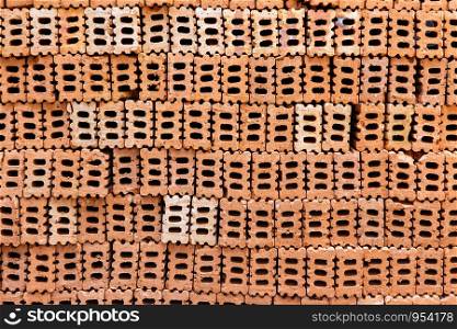Brick texture background for interior exterior decoration and industrial construction design.