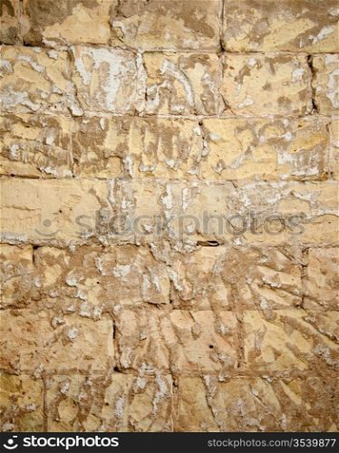 brick wall grunge scraped brickwall to restore the mortar plaste