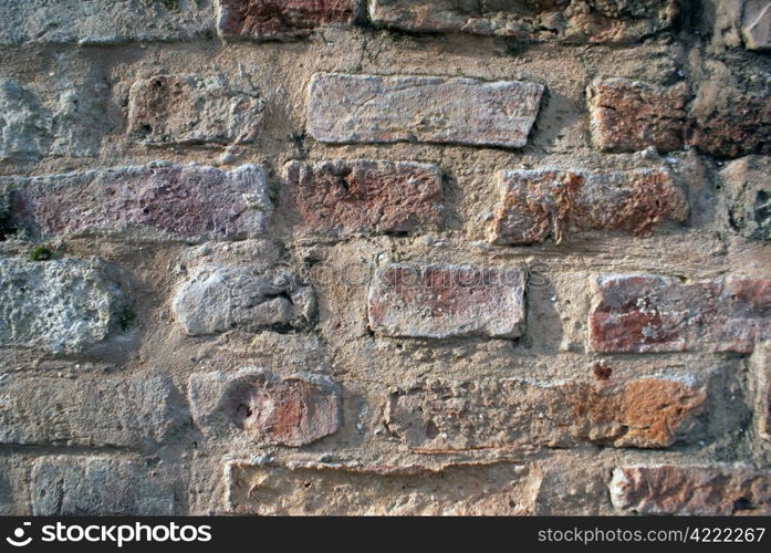 Brick wall of fort Cornwalis, Penang, Malaysia