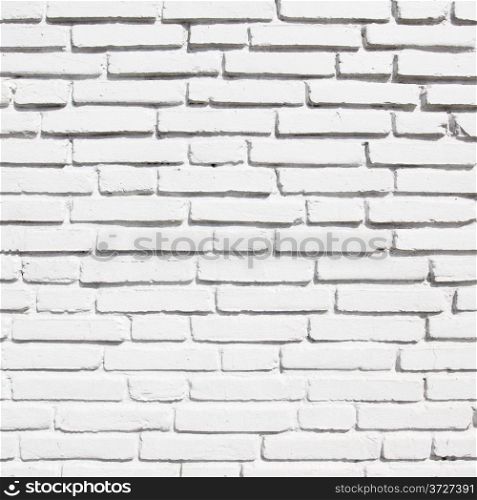 Brick wall painted in white, may be used as background