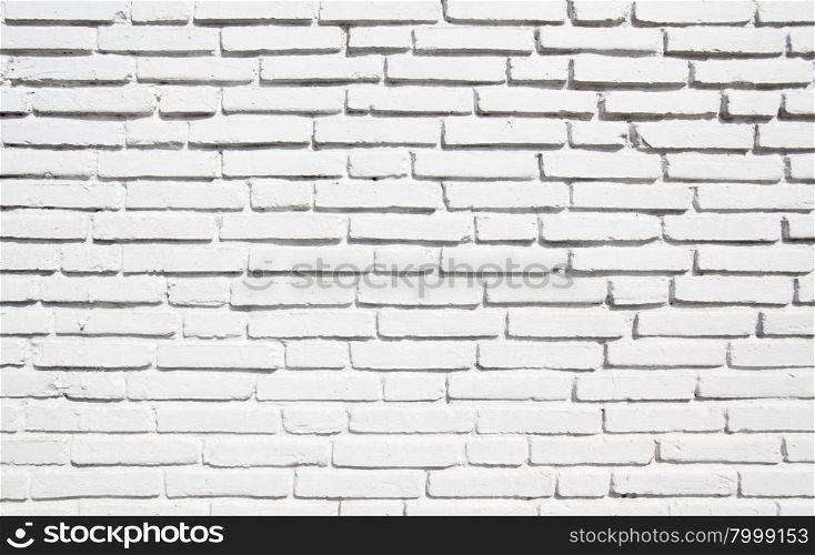 Brick wall painted in white, may be used as background