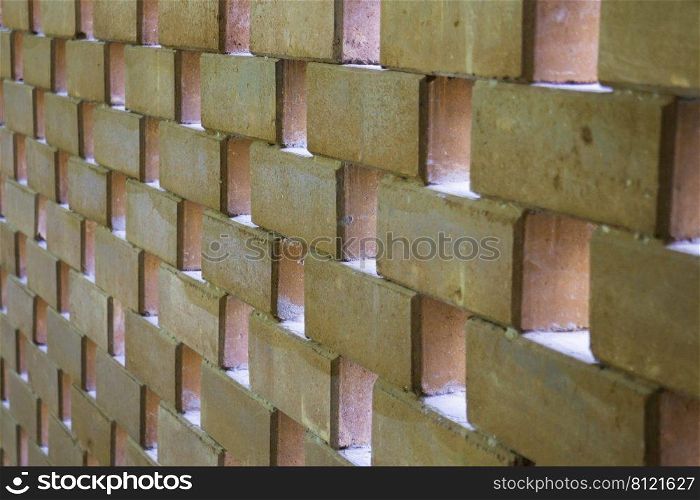 Brick wall trough to see light, stock photo
